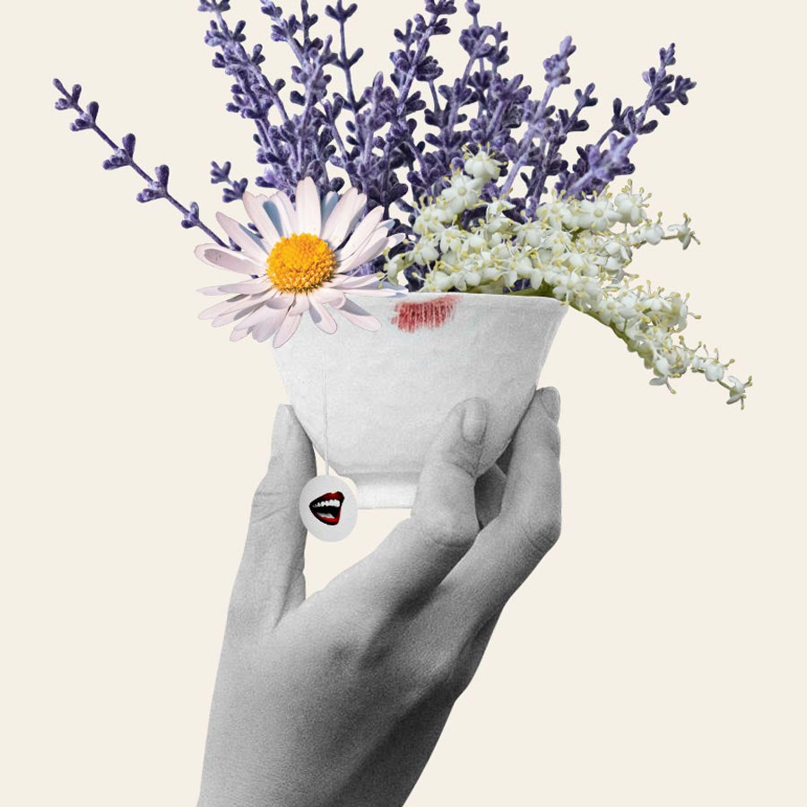 Chatley Floral Tea Category Image with flowers in a teacup.