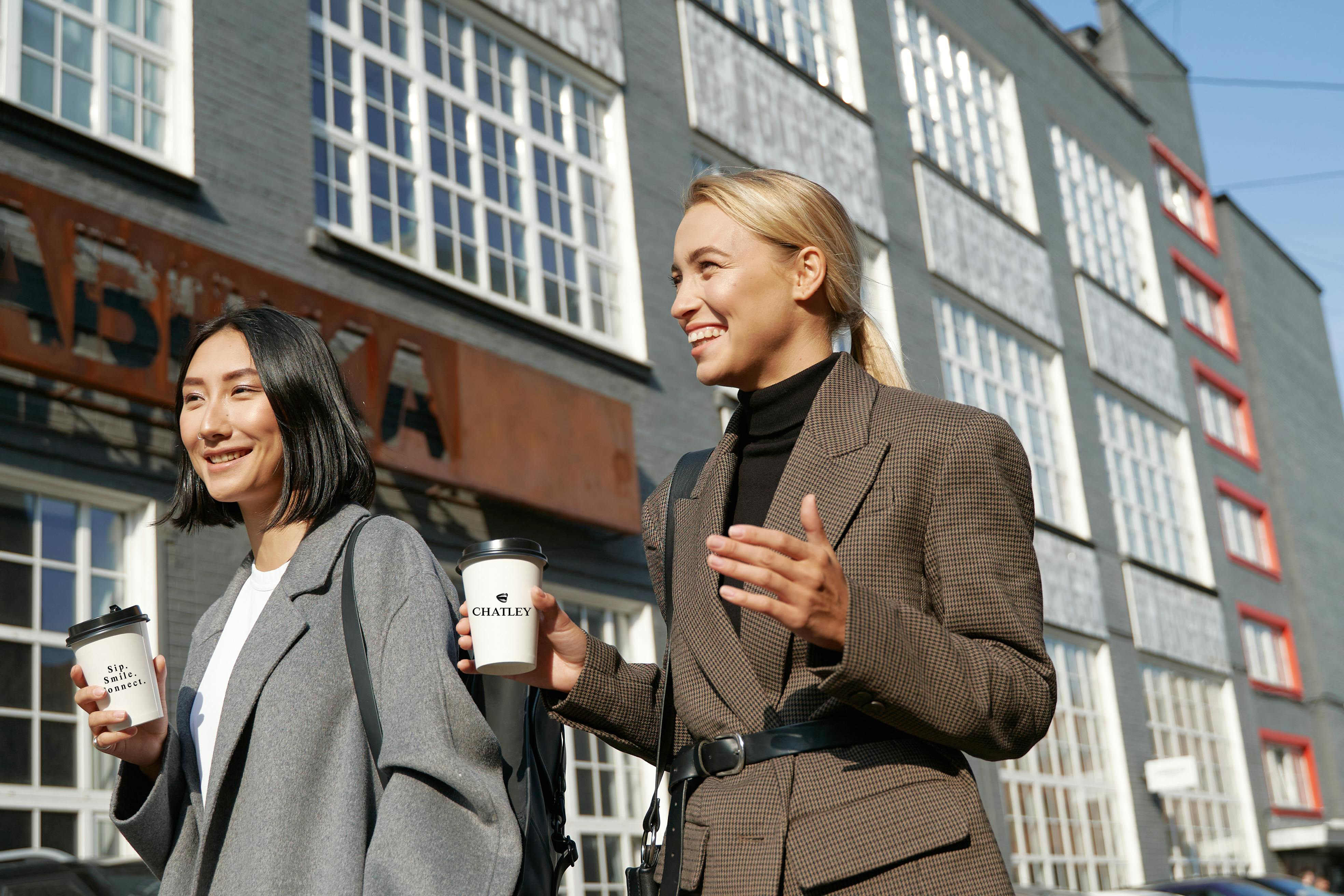 About us Product Page Image girls walking with Chatley tea.